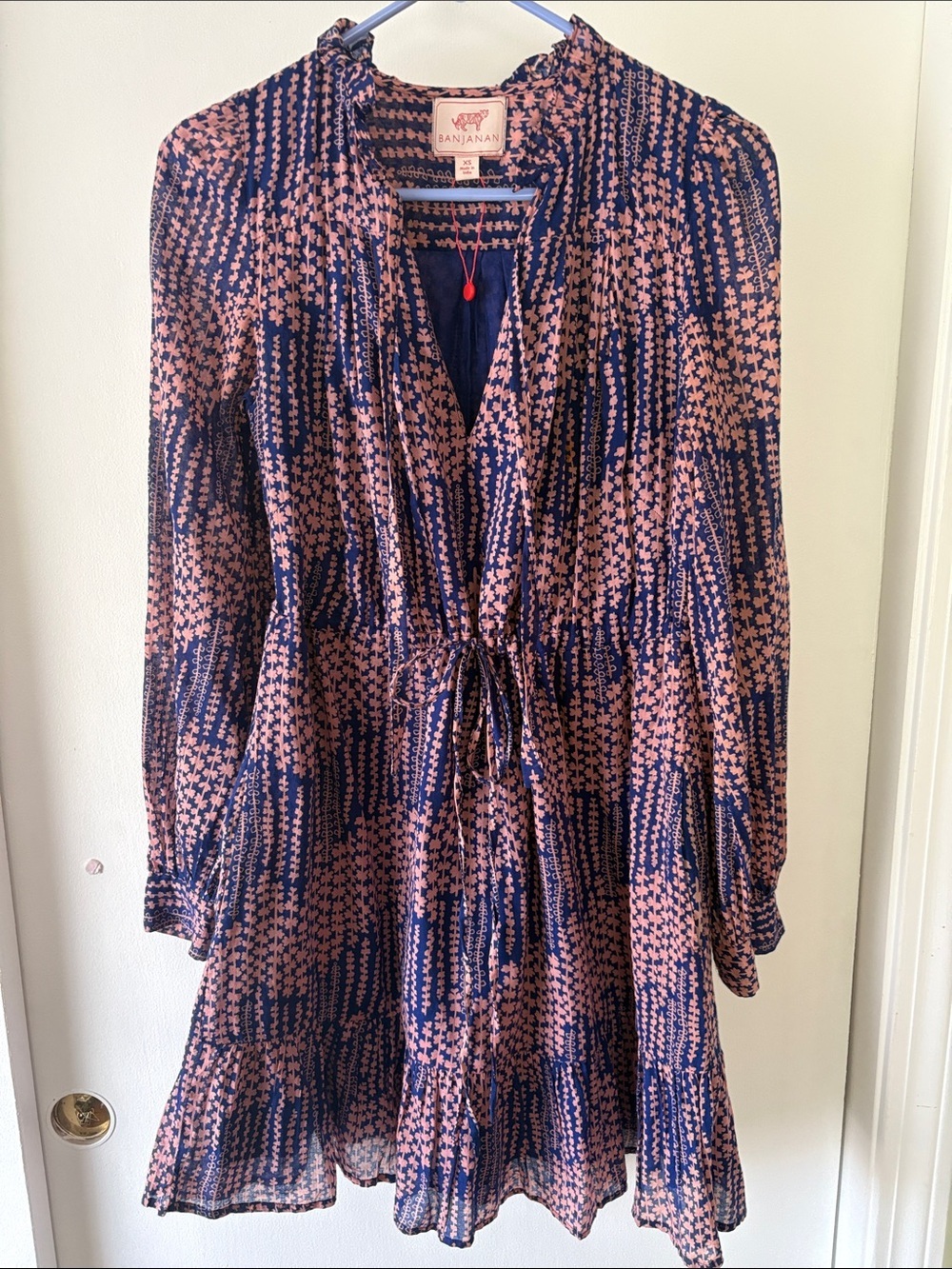 Banjanan Long Sleeve Cotton Mini Dress XS
